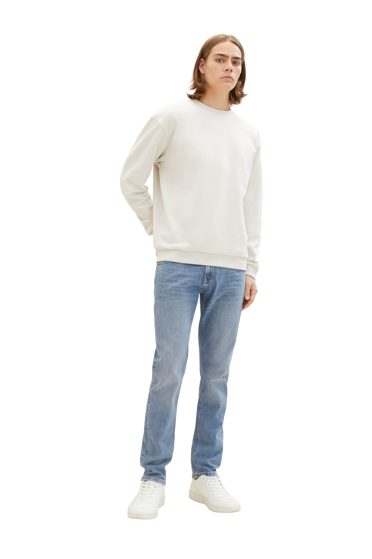Джинсы - Серые - Прямые Tom Tailor Denim, серый джинсы серые широкие штанины tom tailor denim серый