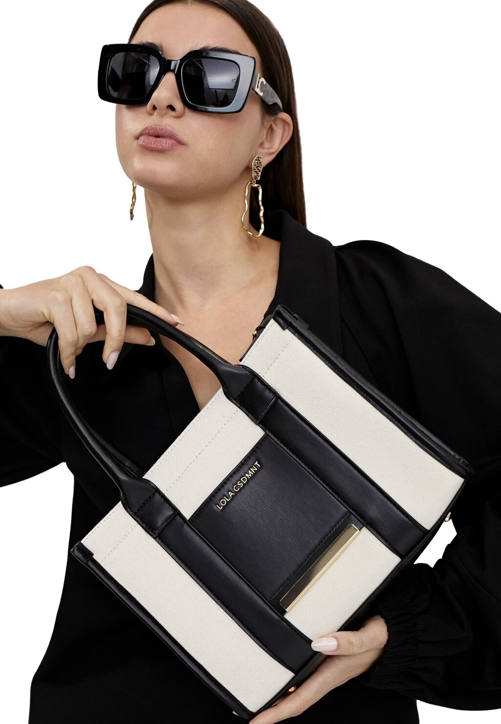 

Сумка LOLA CASADEMUNT, цвет off white/ black