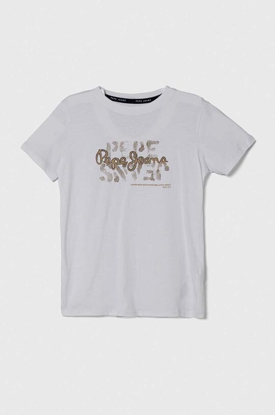 

Детская хлопковая футболка RICHARD Pepe Jeans, белый