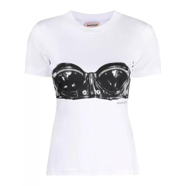 

Футболка biker t -shirt Alexander Mcqueen, белый