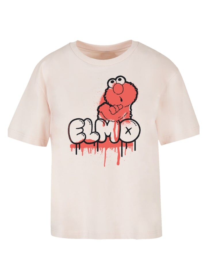 

Футболка F4NT4STIC Ladies Everyday Tee Sesamstraße Elmo Graffiti, розовый