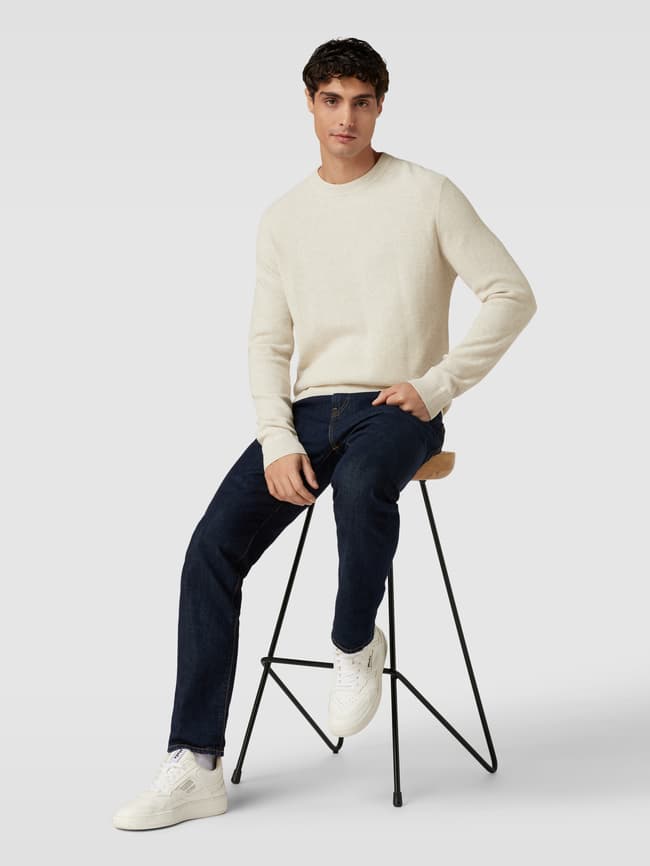 Вязаный свитер со структурным узором Tom Tailor, молочный футболка с ребристым узором tom tailor молочный