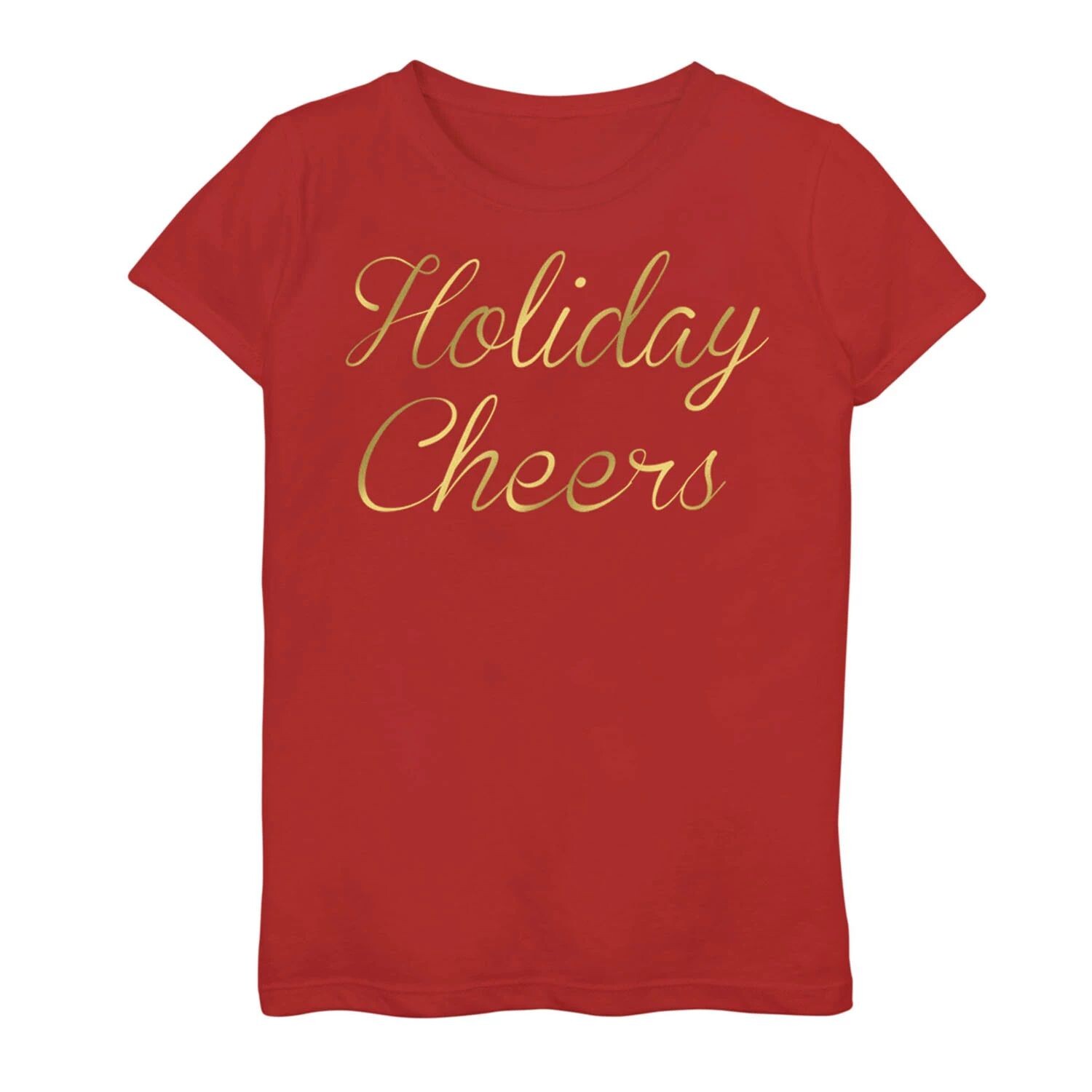 

Футболка с рисунком «Holiday Cheers» для девочек 7–16 лет Unbranded