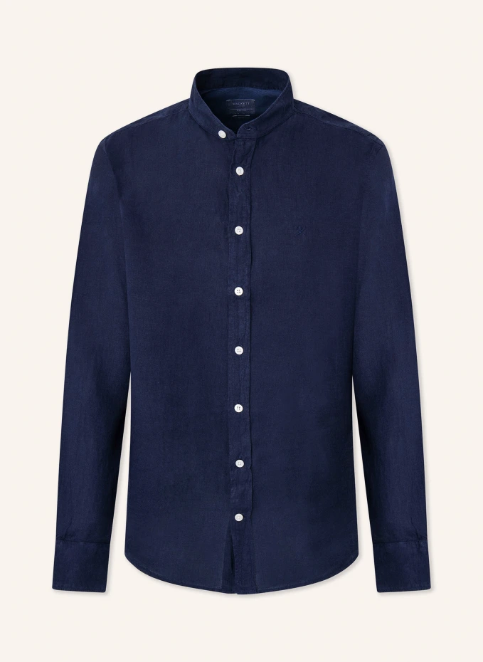

Повседневная рубашка garment dye linen Hackett London, синий
