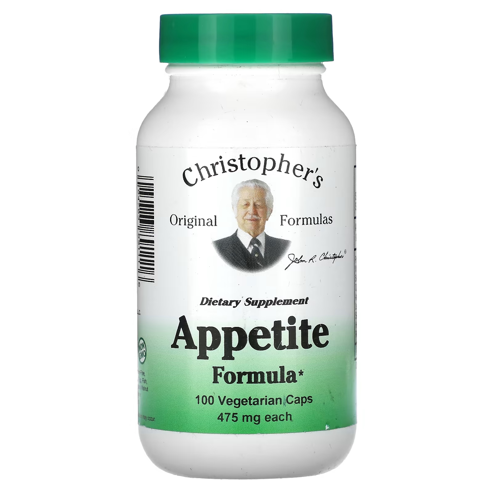 Формула аппетита Christopher's Original Formulas 475 мг, 100 капсул christopher s original formulas формула для мочевого пузыря 475 мг 100 вегетарианских капсул