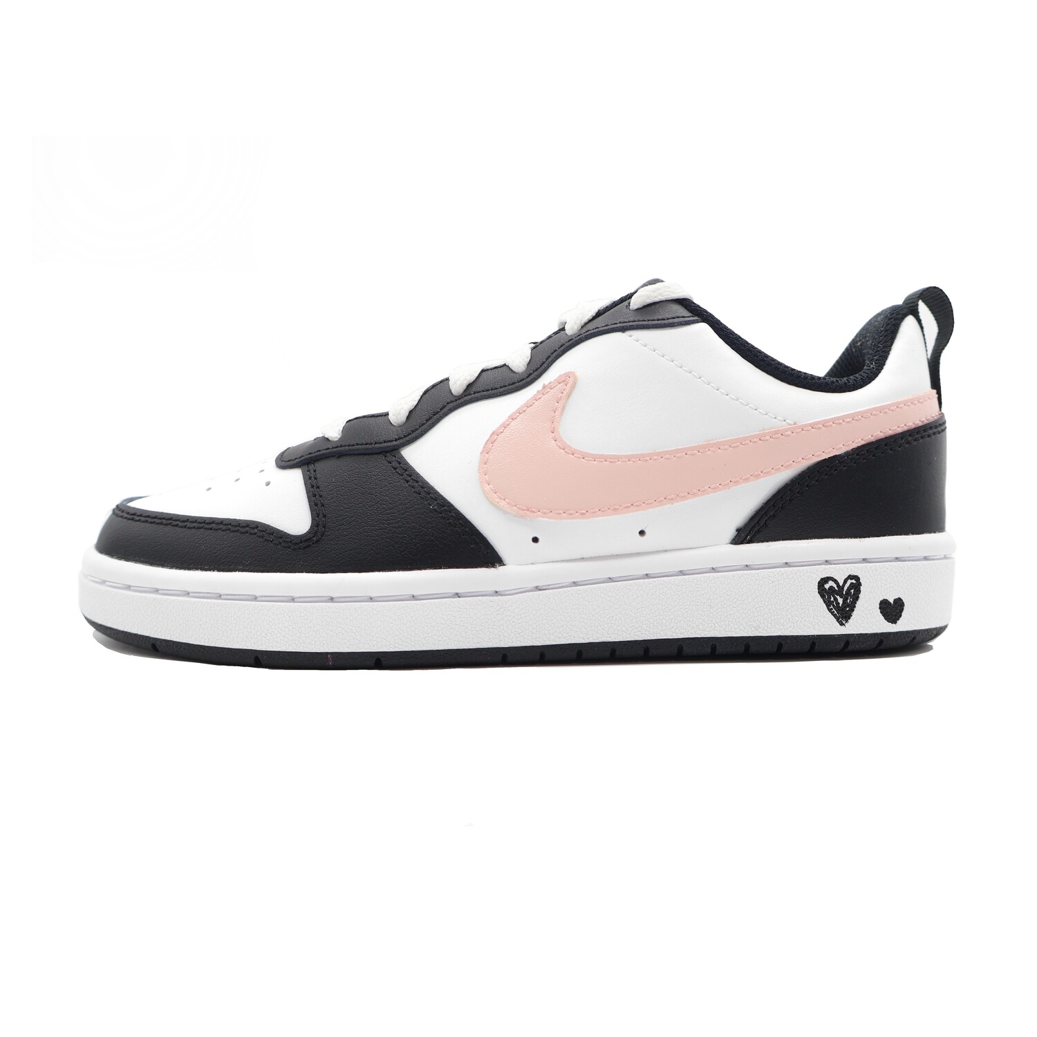

Кроссовки Nike Court Borough Skateboarding Shoes Women's Low-top Black, White, Pink, черный