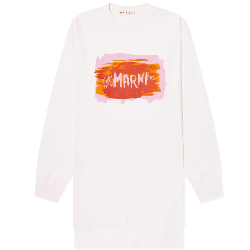 

Футболка с длинным рукавом и нарисованным логотипом Marni