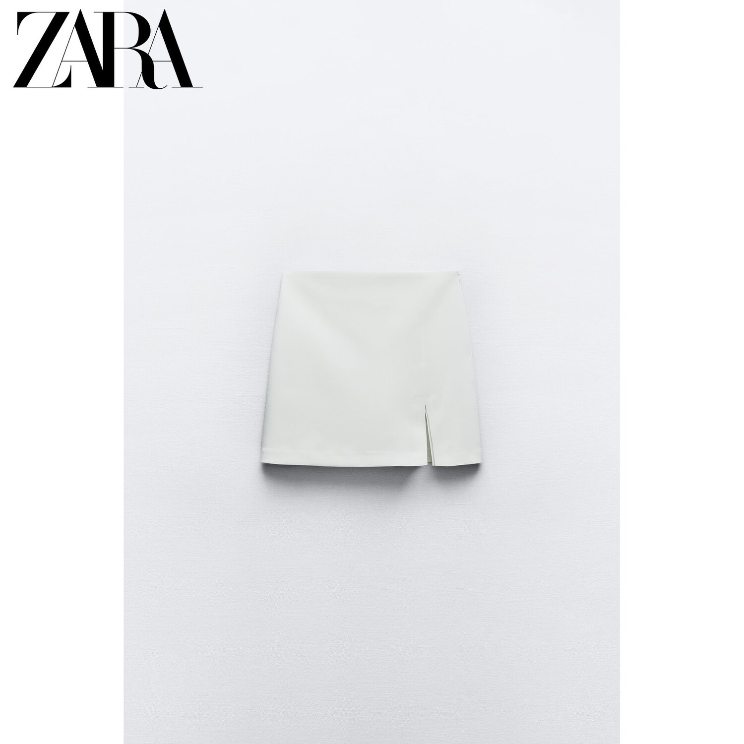 

Брюки-кюлоты женские Zara с разрезом по краю, белый