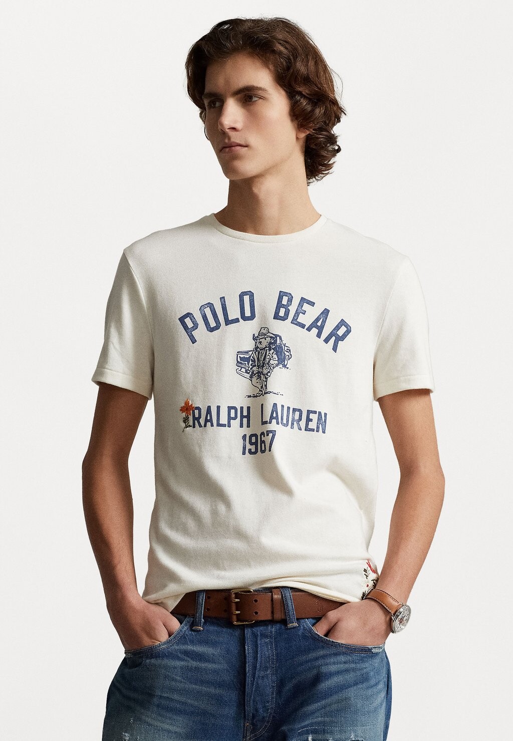 

Футболка с принтом Polo Ralph Lauren, белый