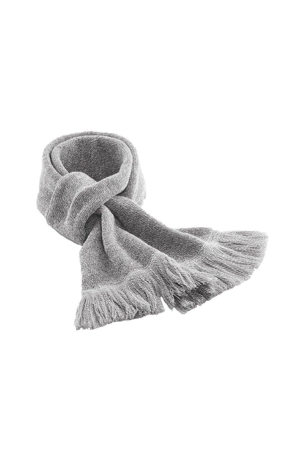Классический вязаный зимний шарф Beechfield, серый