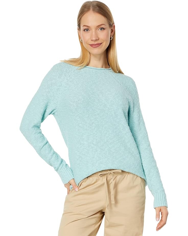 

Свитер L.L.Bean Midweight Cotton Slub Rollneck Pullover, цвет Pale Turquoise