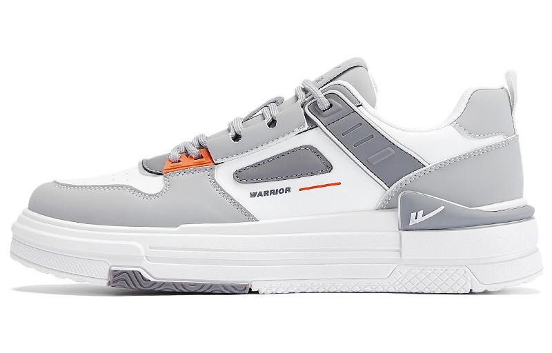 

Кроссовки WARRIOR Skateboarding Shoes Men Low-top White/Gray, белый/серый