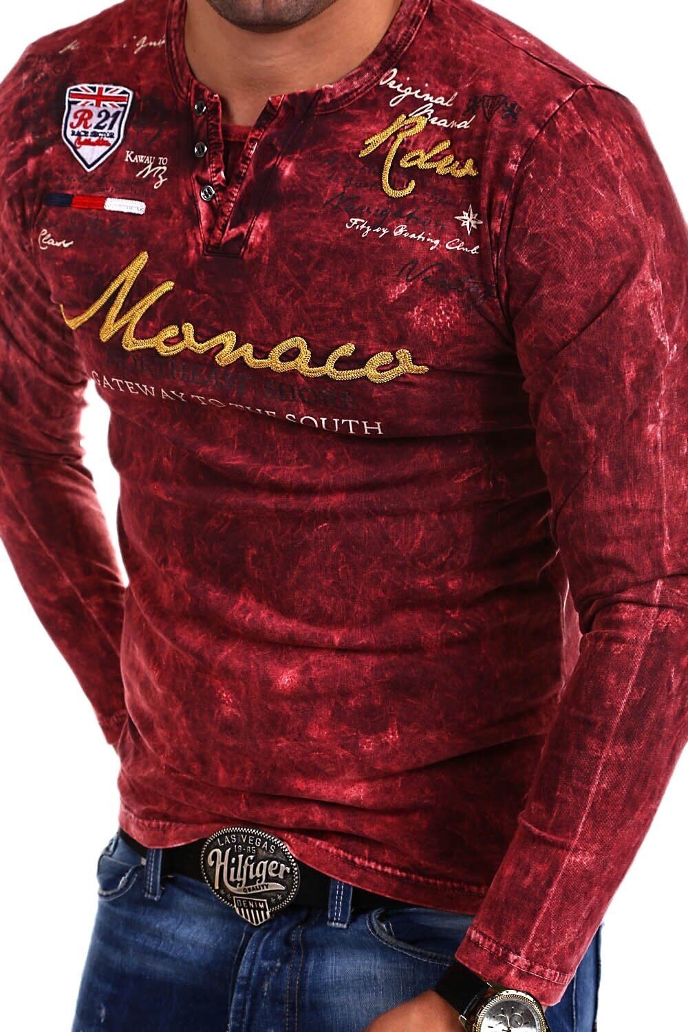 

Лонгслив behype Langarmshirt MONACO, цвет weinrot