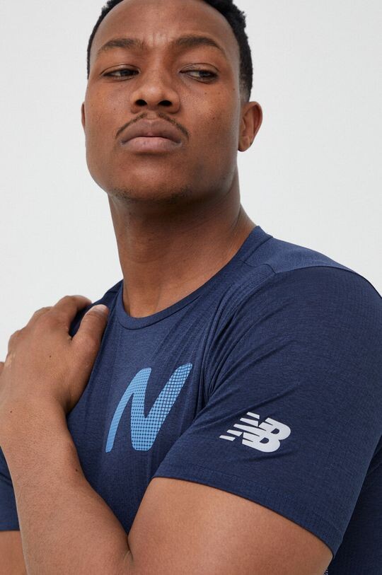 

Футболка для бега Impact New Balance, темно-синий