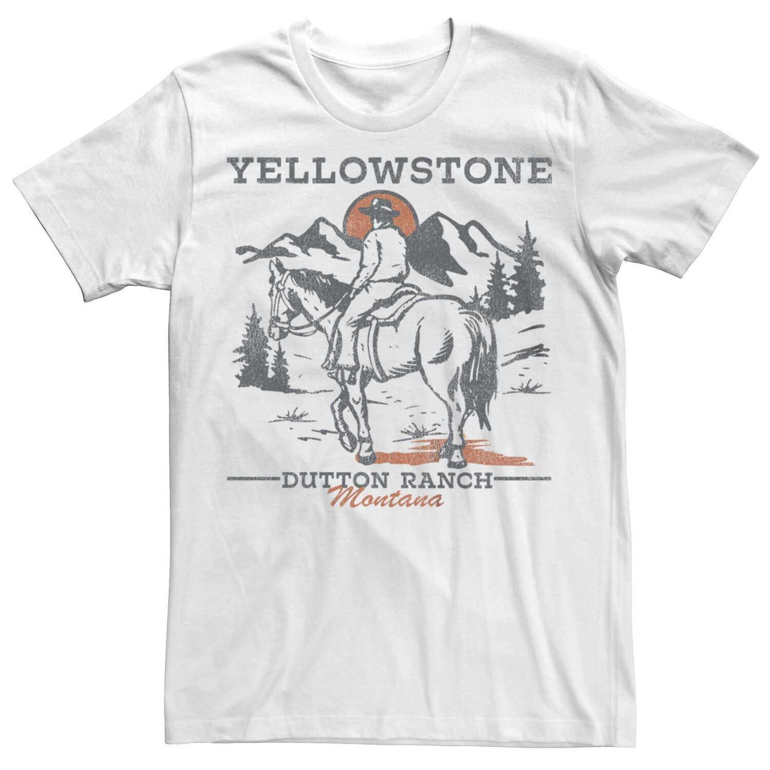 

Футболка с рисунком бойфренда Yellowstone Dutton Ranch Montana Sunset для юниоров Licensed Character