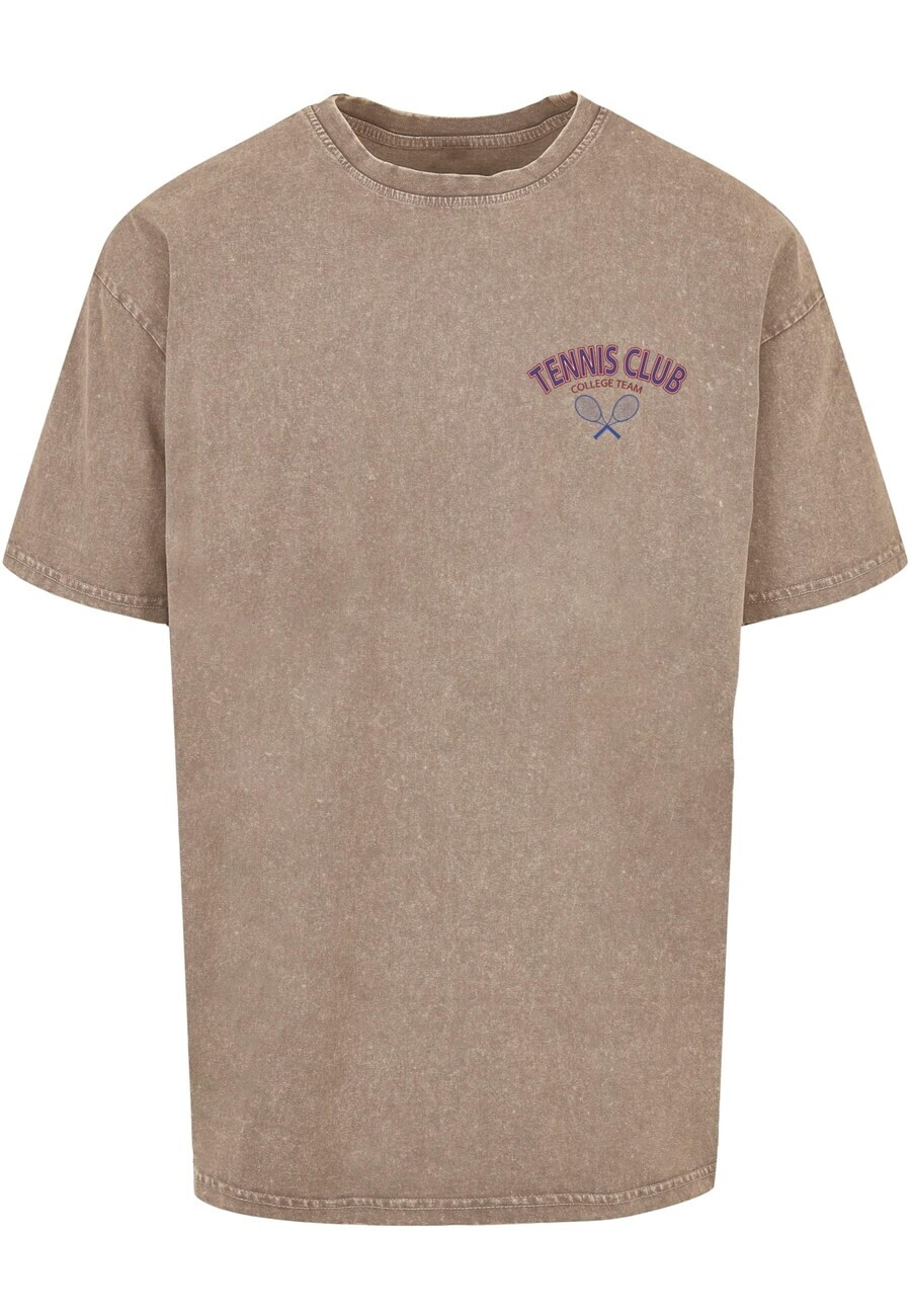 

Футболка Merchcode COLLEGE CLUB, цвет Auburn/Light Brown