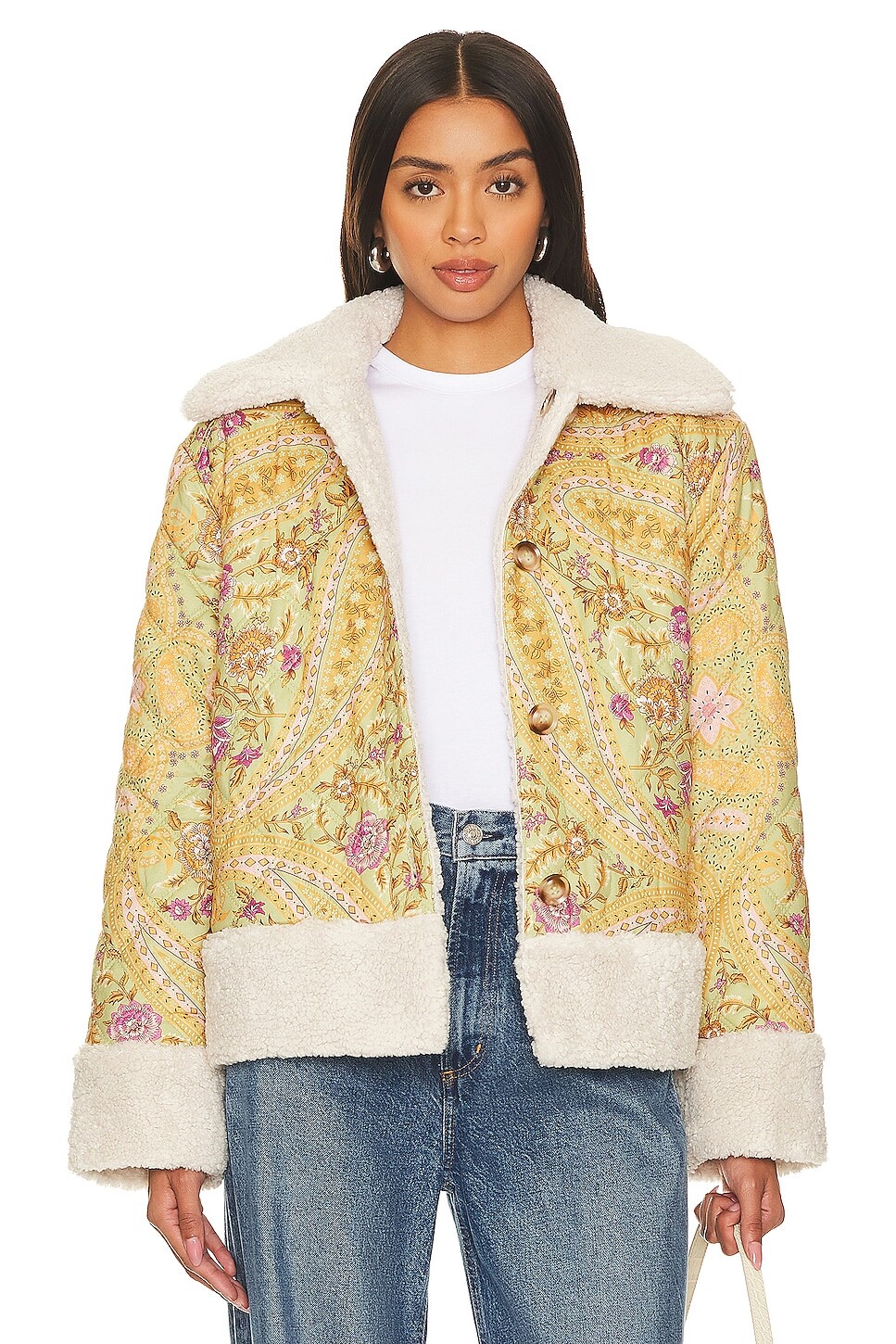 

Куртка SPELL Belladonna Reversible Faux Shearling, цвет Dusty Olive