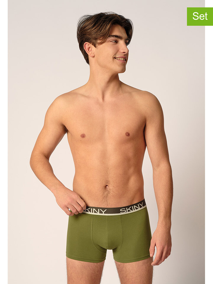 

Боксеры Skiny 3er-Set: Boxershorts, цвет Anthrazit/ Khaki
