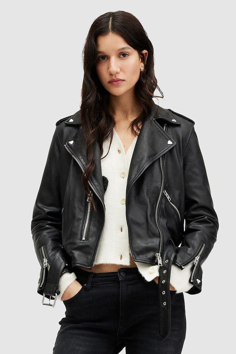 

Кожаная куртка Balfern с сердечком Allsaints, черный