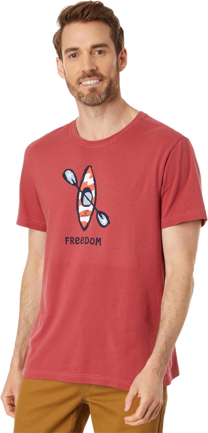

Футболка Freedom Kayak Crusher-Lite с короткими рукавами Life is Good, цвет Faded Red