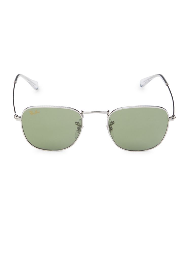 Квадратные солнцезащитные очки 48MM Ray-Ban, цвет Silver Green