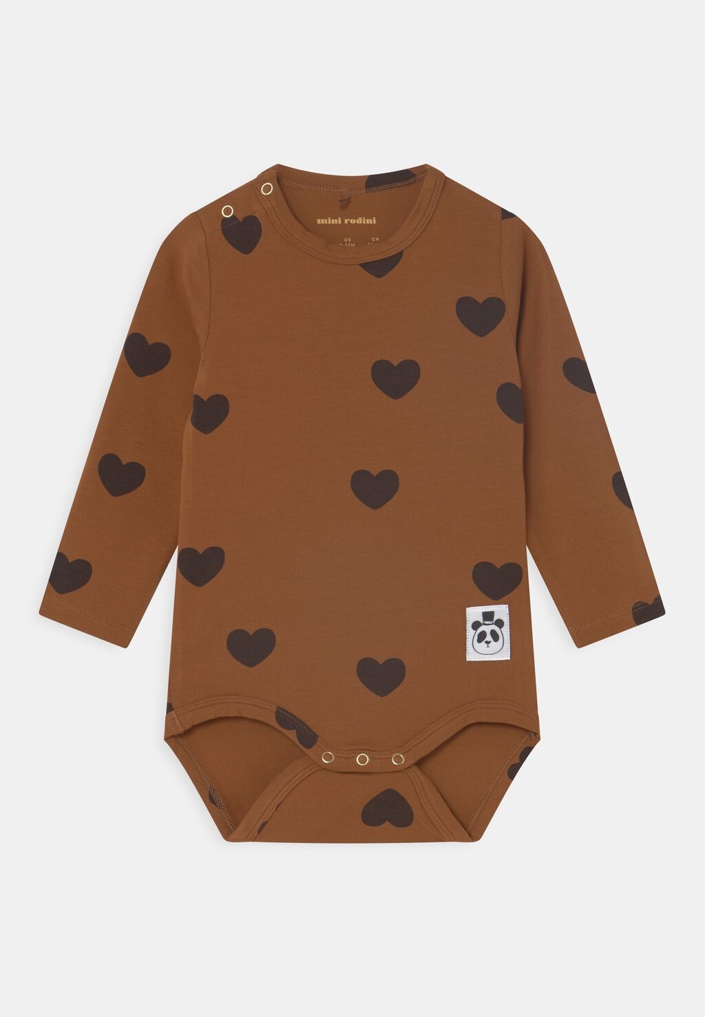 

Боди BASIC HEARTS UNISEX Mini Rodini, цвет brown