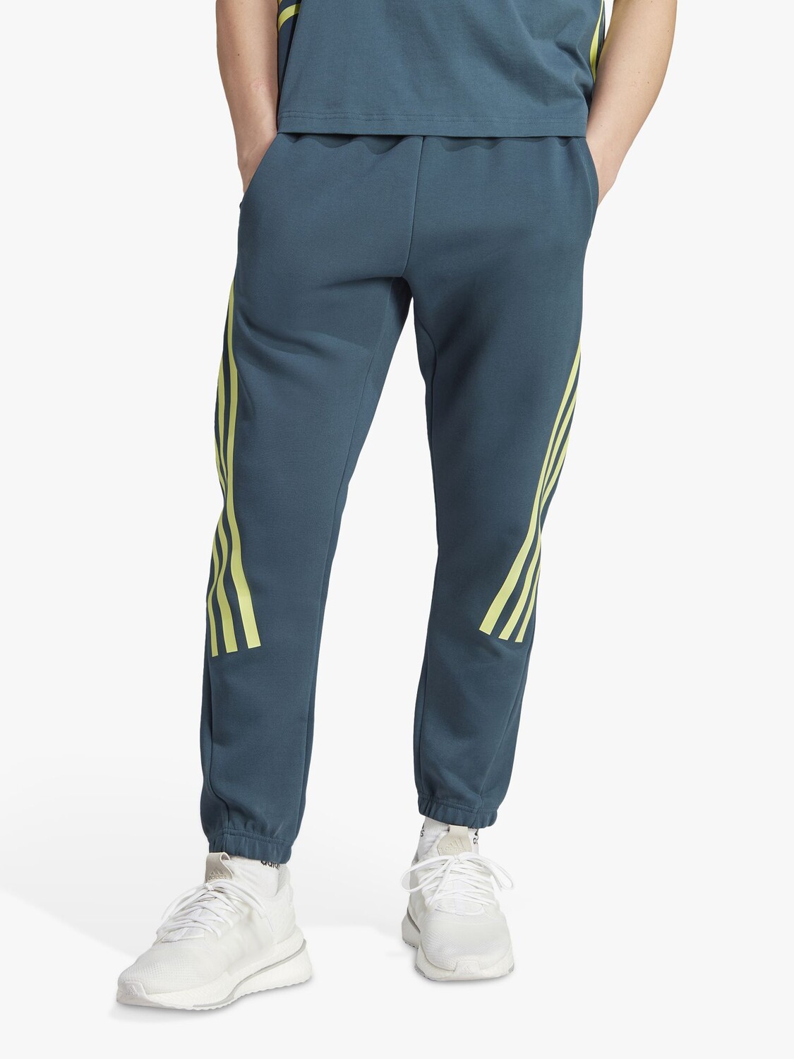 

Флисовые спортивные брюки с 3 полосками adidas Slim Fit, Arctic Night