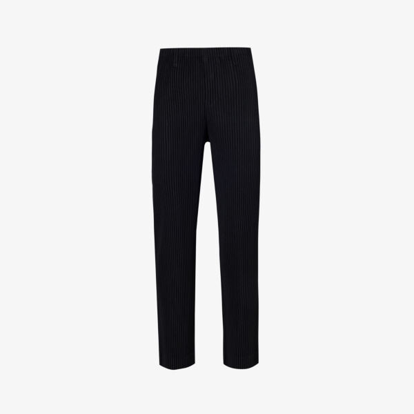 

Базовые трикотажные брюки прямого кроя со складками Homme Plissé Issey Miyake, черный