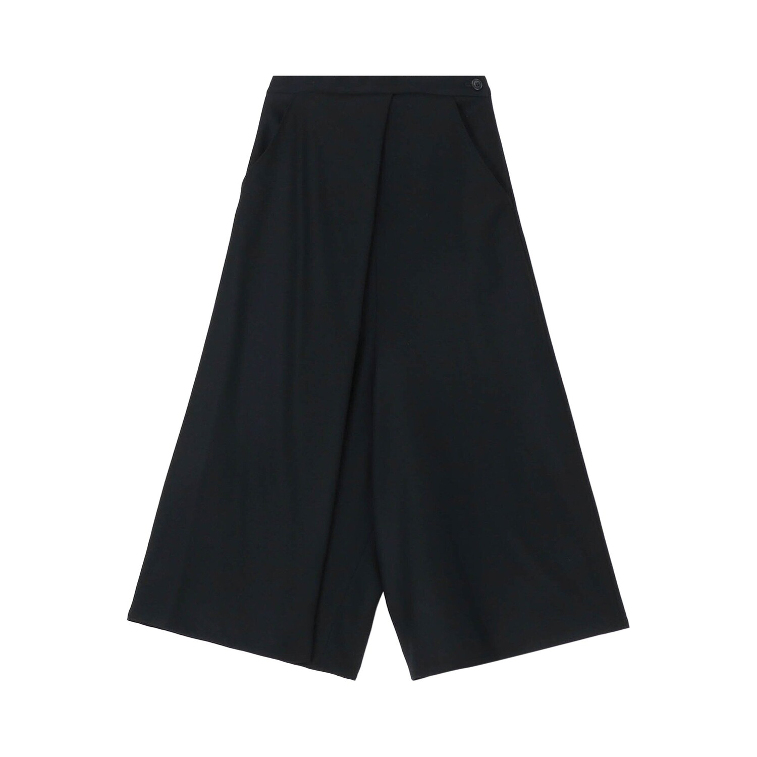 

Yohji Yamamoto Брюки-клеш из саржевой ткани Milling, цвет Черный