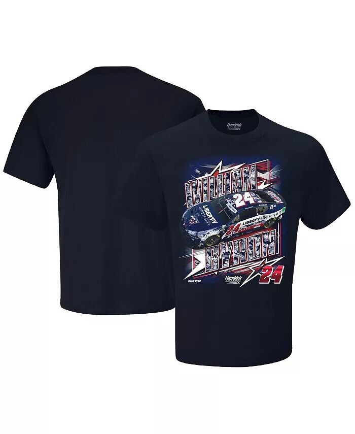 

Мужская темно-синяя футболка с патриотическим автомобилем William Byron Liberty University Hendrick Motorsports Team Collection, синий