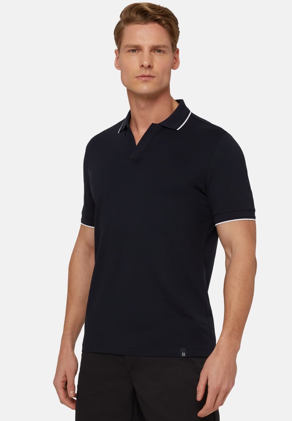 

Рубашка-поло PERFORMANCE Boggi Milano, цвет navy blue