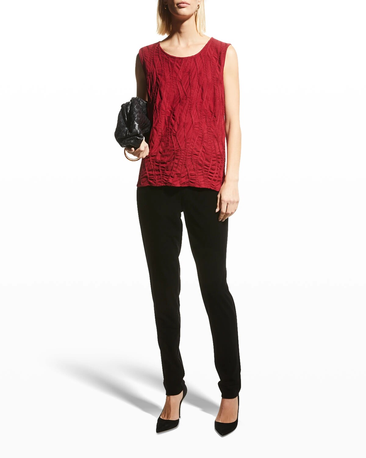 

Узкие брюки-леггинсы из эластичного бархата Caroline Rose, черный