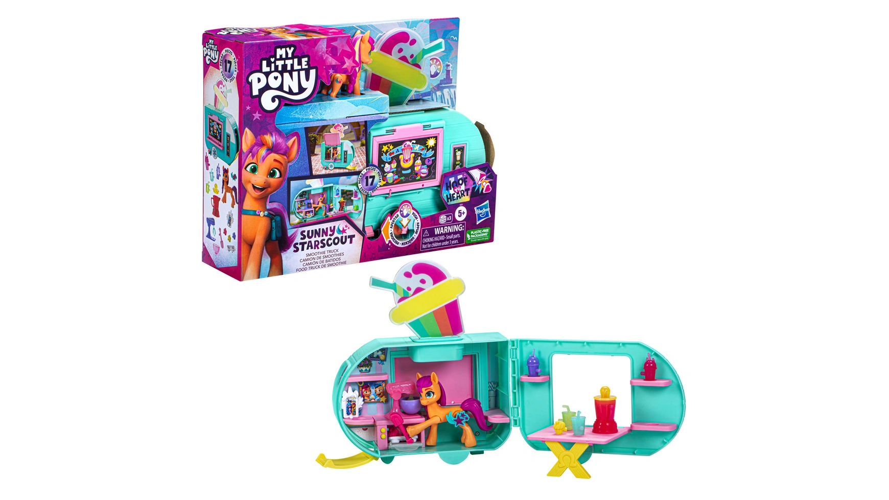 Hasbro Грузовик-смузи My Little Pony Sunny Starscout my little pony a new generation movie sparkle reveal lantern sunny starscout light up toy with 25 pieces surprise reveals for kids