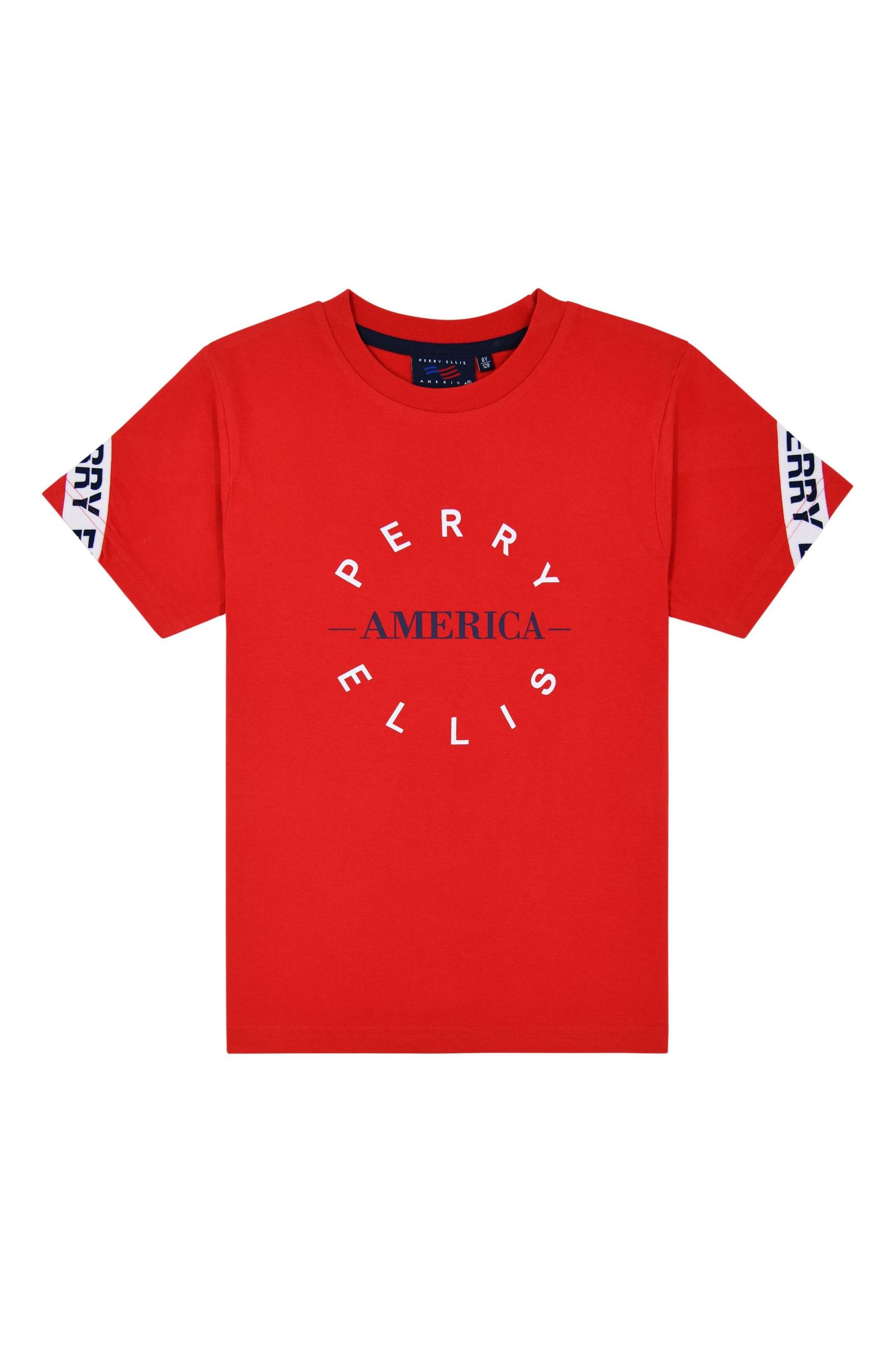 Красная футболка Perry Ellis America, красный
