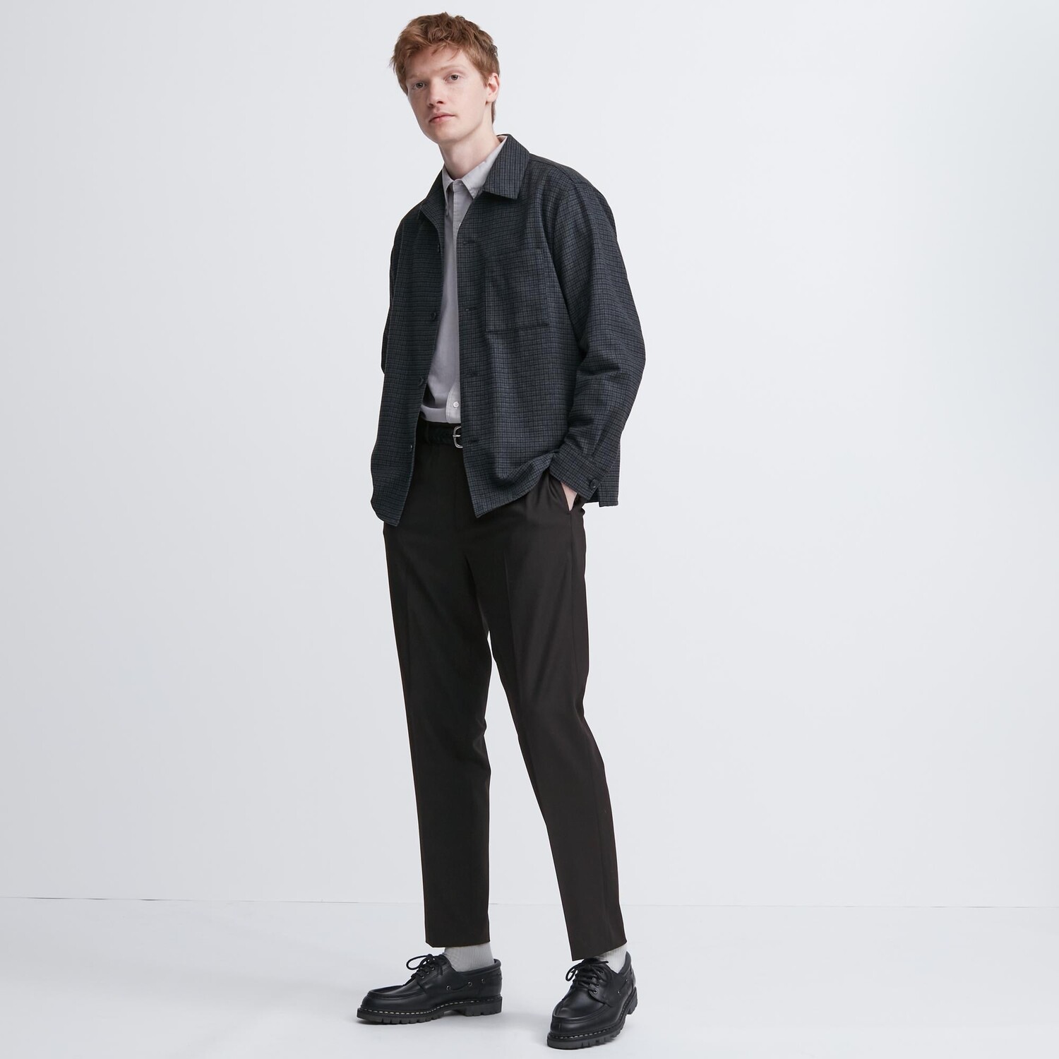 

Шерстяные брюки до щиколотки Uniqlo, черный