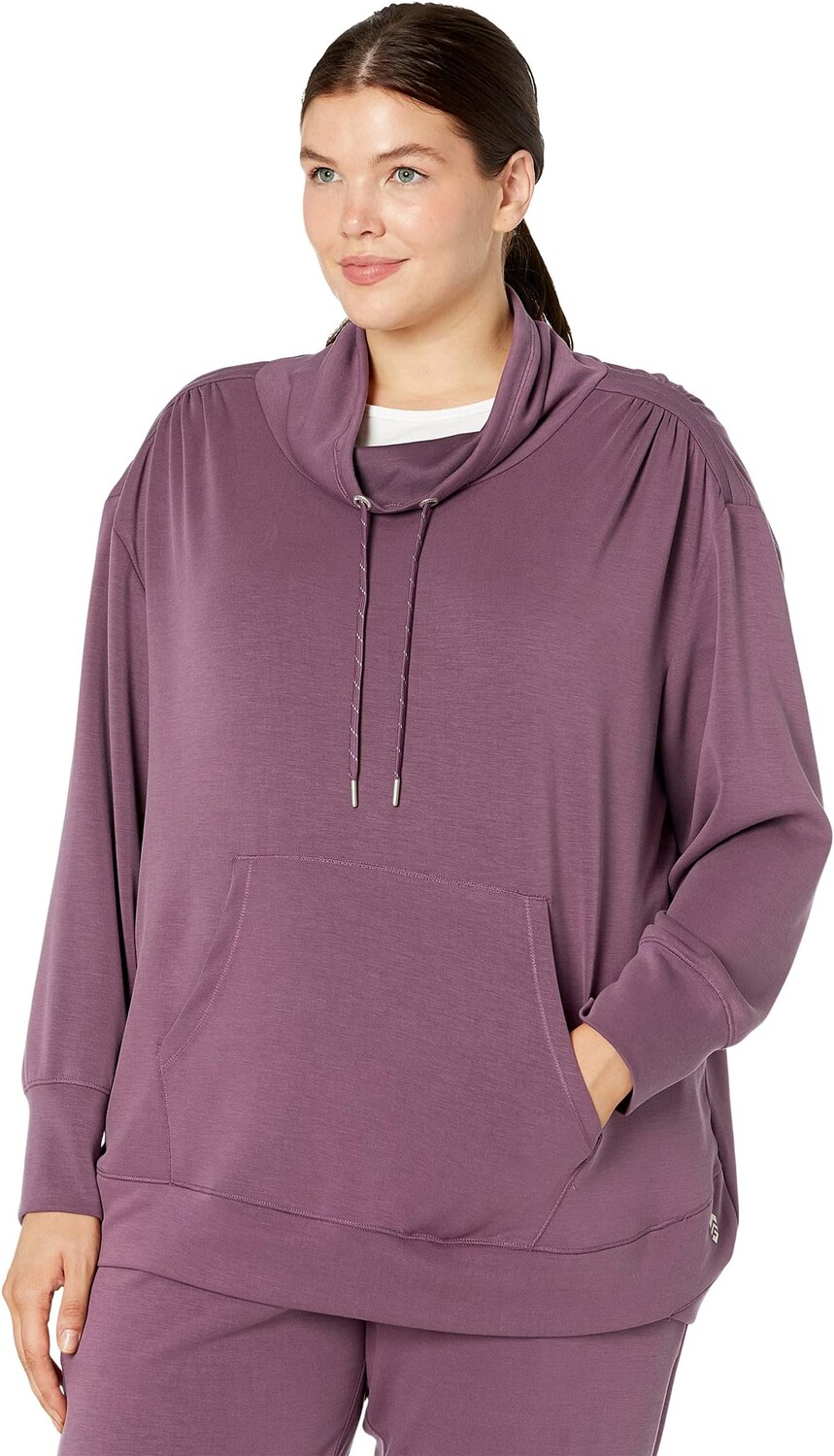 

Толстовка Free Country Plus Size Lush Shirred Tunic, цвет Faded Plum