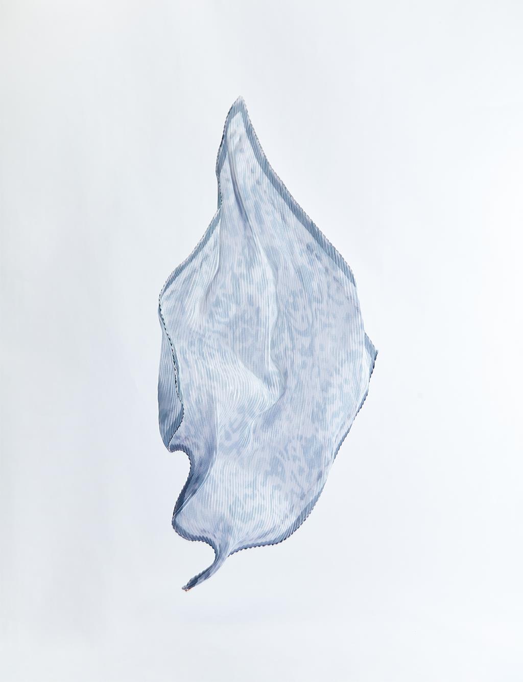 Плиссированный шарф с рисунком питона, серый Kayra