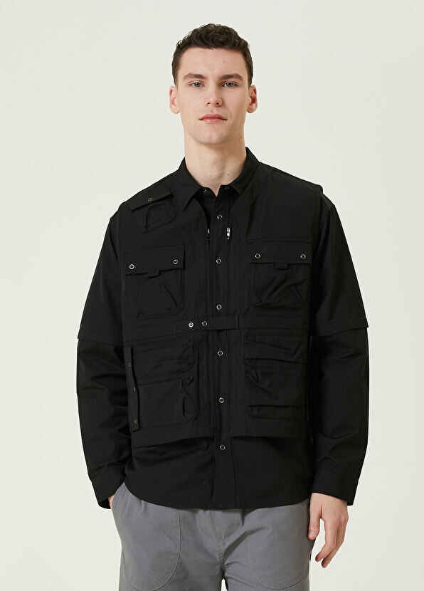 

Модный жилет C-1, верхняя рубашка с детальной отделкой Alpha Industries, черный