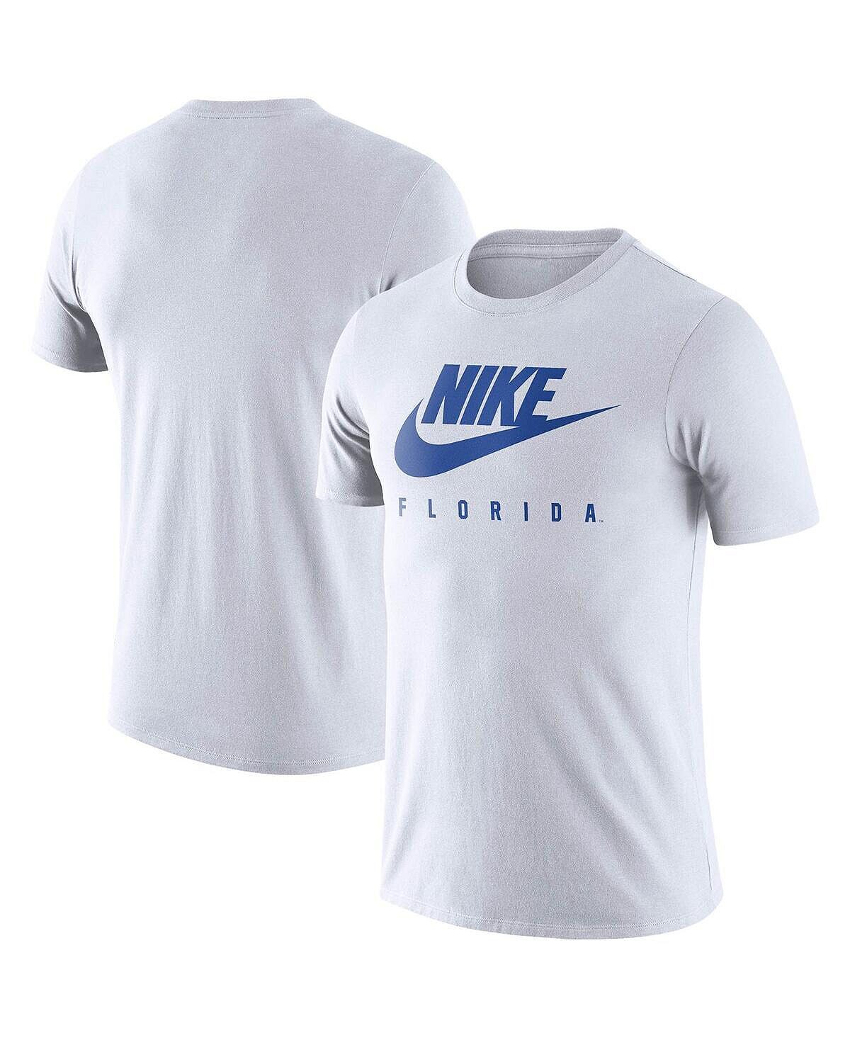 

Мужская белая футболка Florida Gators Essential Futura Performance Nike, Белый