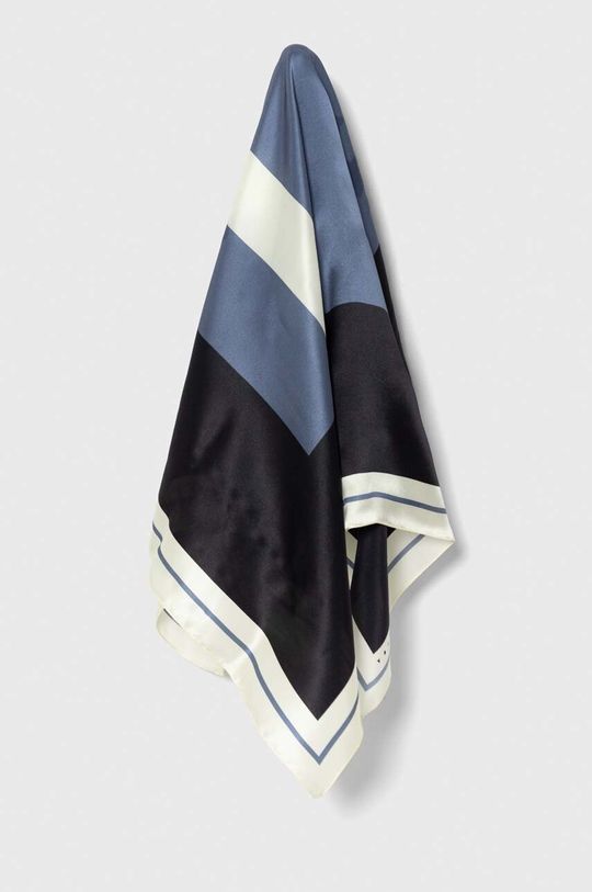 Шелковый шарф Sisley, синий