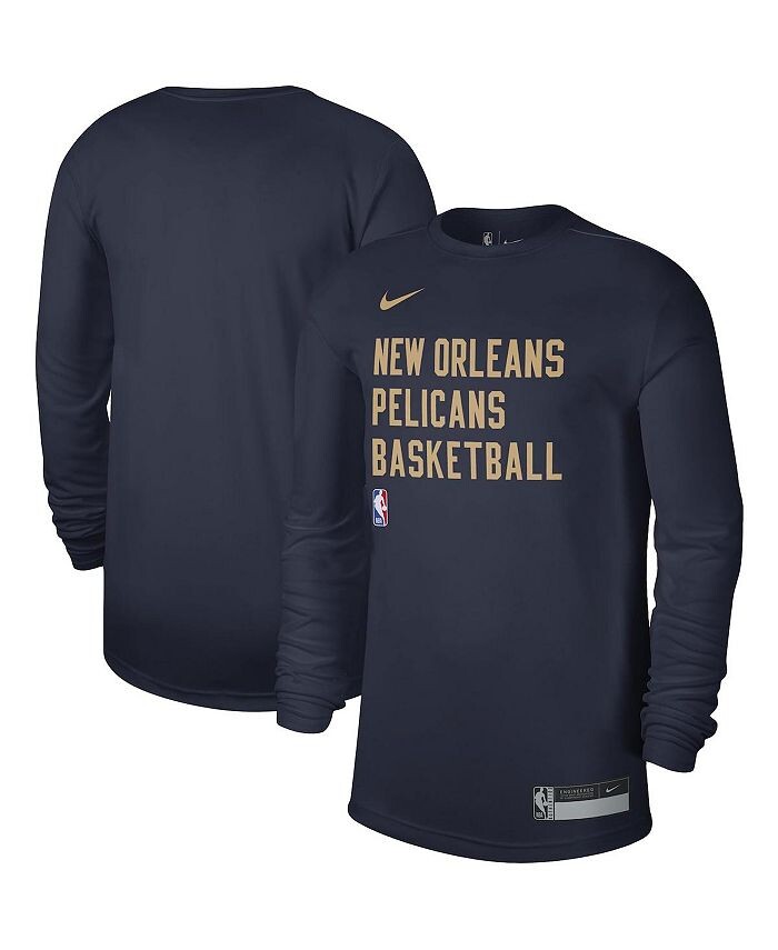 

Мужская и женская темно-синяя футболка с длинным рукавом New Orleans Pelicans 2023/24 Legend On-Court Practice Nike, синий
