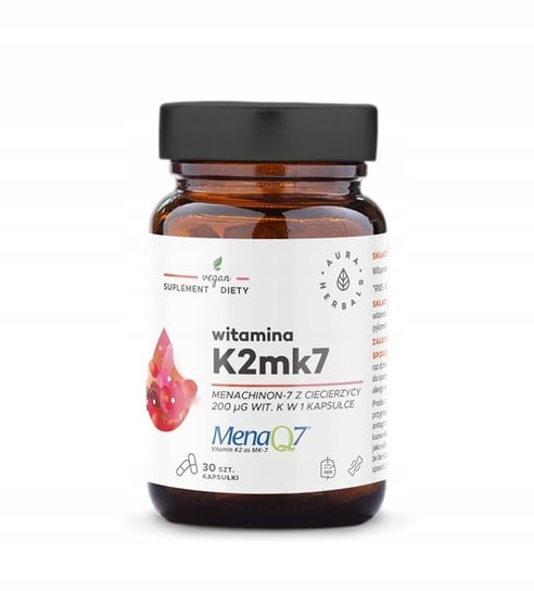 Витамин К2МК7 MenaQ7 30 капсул Aura Herbals aura herbals биоактивный источник йода aura herbals jodadrop 250 мл