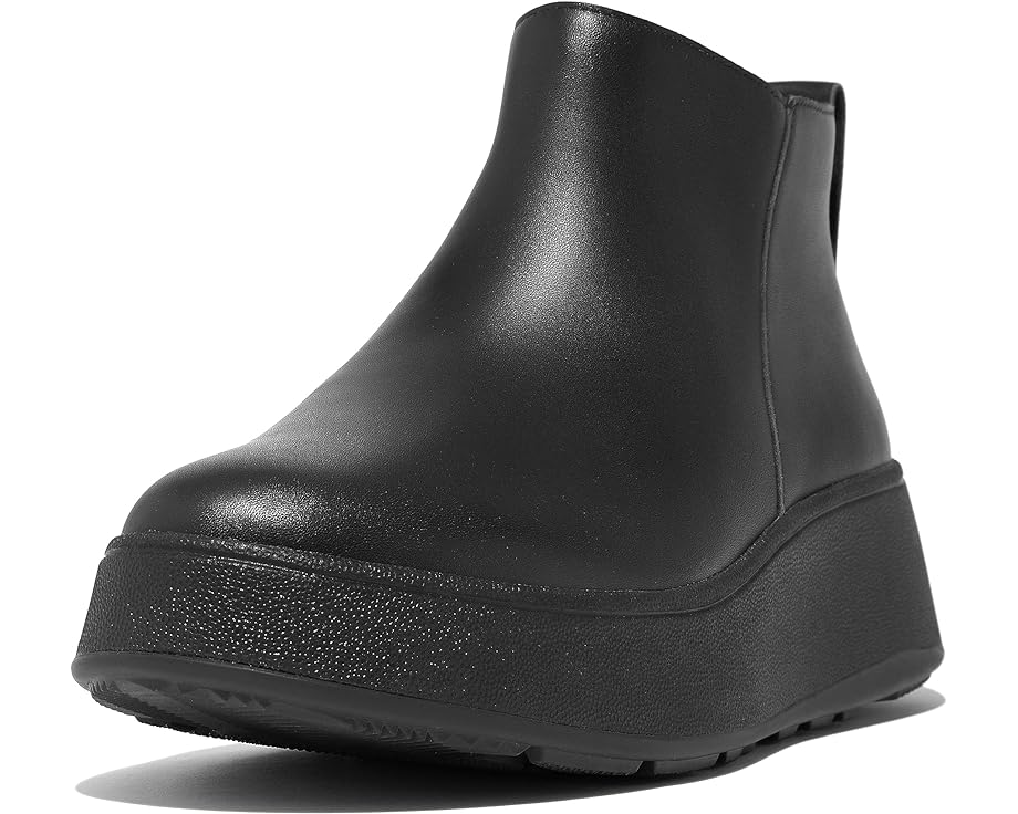 Ботинки FitFlop F-Mode Leather Flatform Zip Ankle Boots, цвет All Black цена и фото