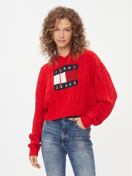 

Свитер обычного кроя Tommy Jeans, красный