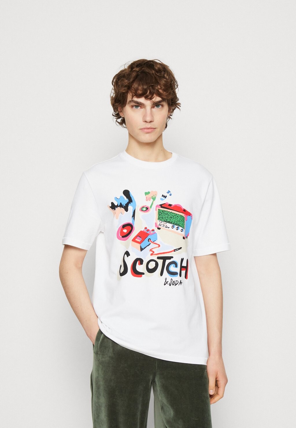 

Футболка с принтом Scotch & Soda, белый
