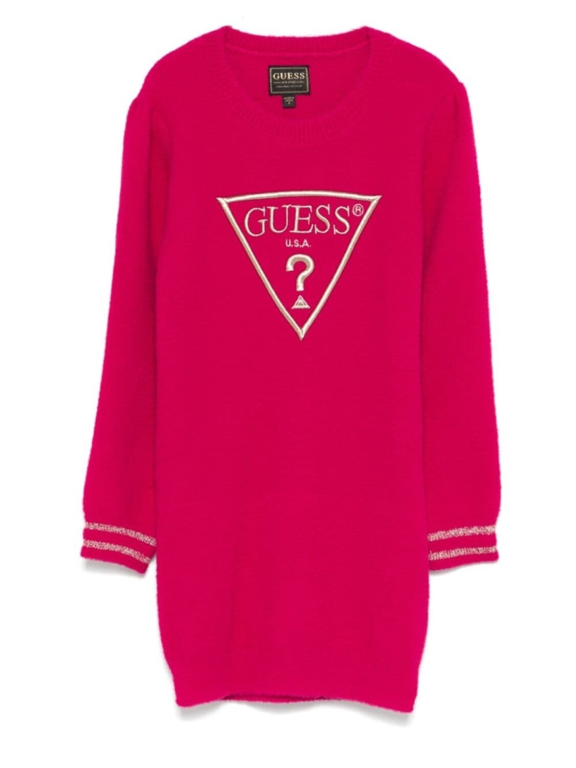 

Угадайте детское платье с вышитым логотипом Guess Kids, розовый