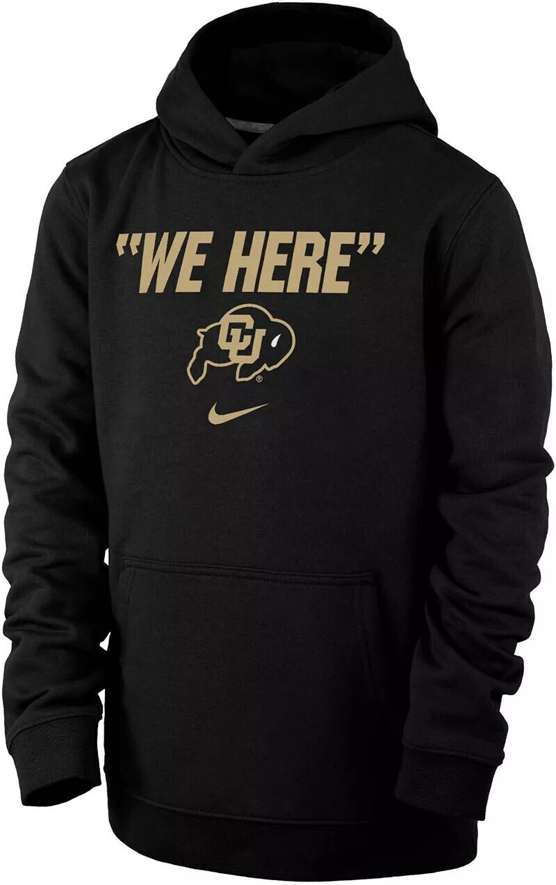 

Черный пуловер с капюшоном Nike Youth Colorado Buffaloes We Here