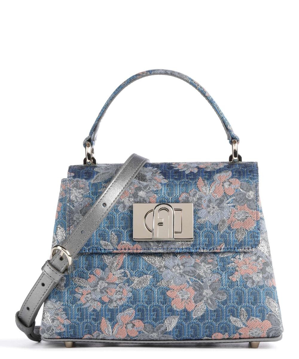 

Мини-сумка через плечо, текстильная Furla, синий