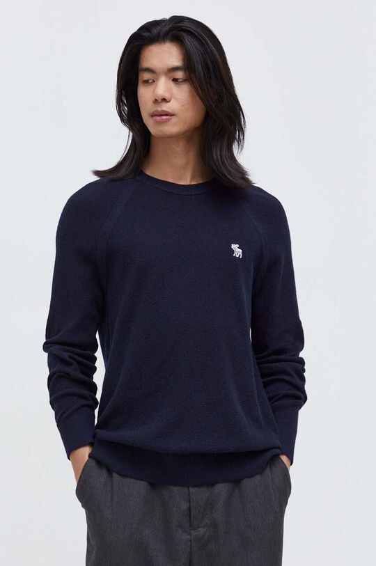 

Свитер из смесовой шерсти Abercrombie & Fitch, темно-синий