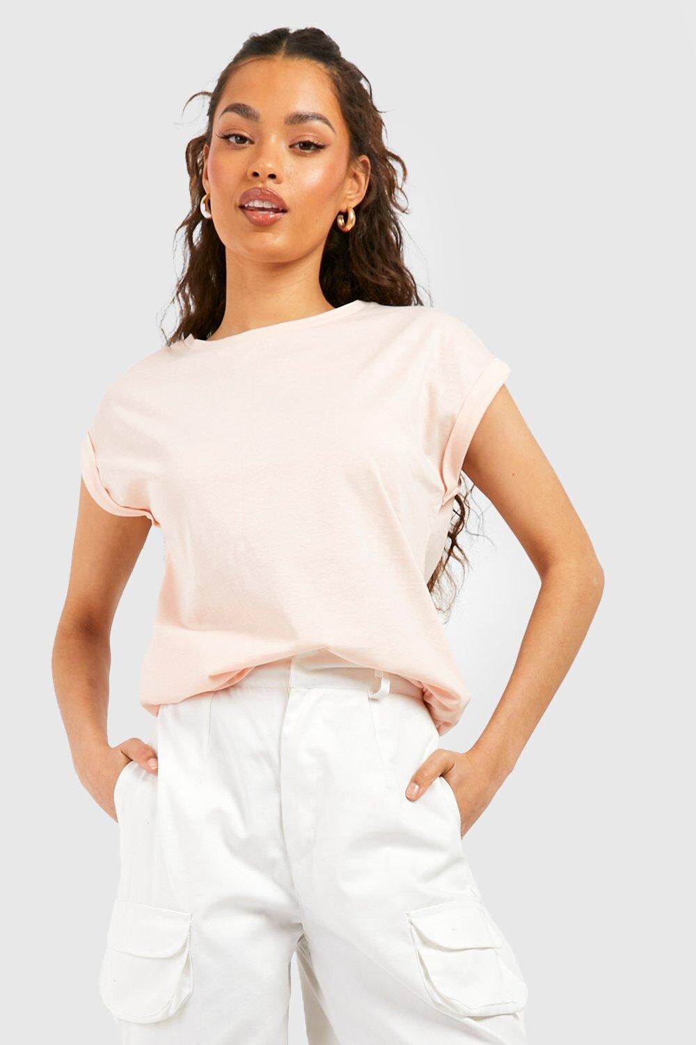 

Футболка с рукавами Boohoo, румяна